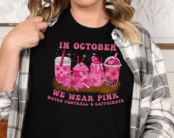 In ottobre indossiamo la maglietta rosa, maglietta per la consapevolezza del cancro al seno, maglietta per il cancro al seno, maglietta per il cancro, ottobre rosa