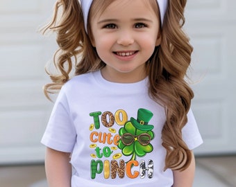 St Patricks Day Toddler Shirt, Too Cute to Pinch Shirt, Shamrock shirt, Toddler St Patricks Day tshirt, Toddler St Pattys St Paddys shirt