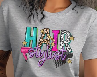 Camiseta de estilista de cabello, camiseta de cosmetología, camisa de peluquero, regalo de cosmetología, camiseta de Hair Hustler, regalo de estilista de cabello, regalo para estilista