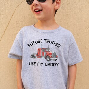 Future trucker tshirt, Kids semi truck shirt, Trucker tee, Youth truck t shirt, Semi Truck birthday,  Big Rig shirt, Boy gift