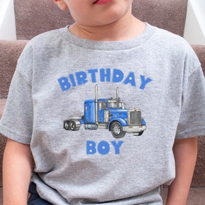 Birthday Boy Semi truck tshirt, Kids truck birthday shirt, Trucker tee, Semi Truck birthday, Boy birthday gift,  Big Rig shirt, Boy gift