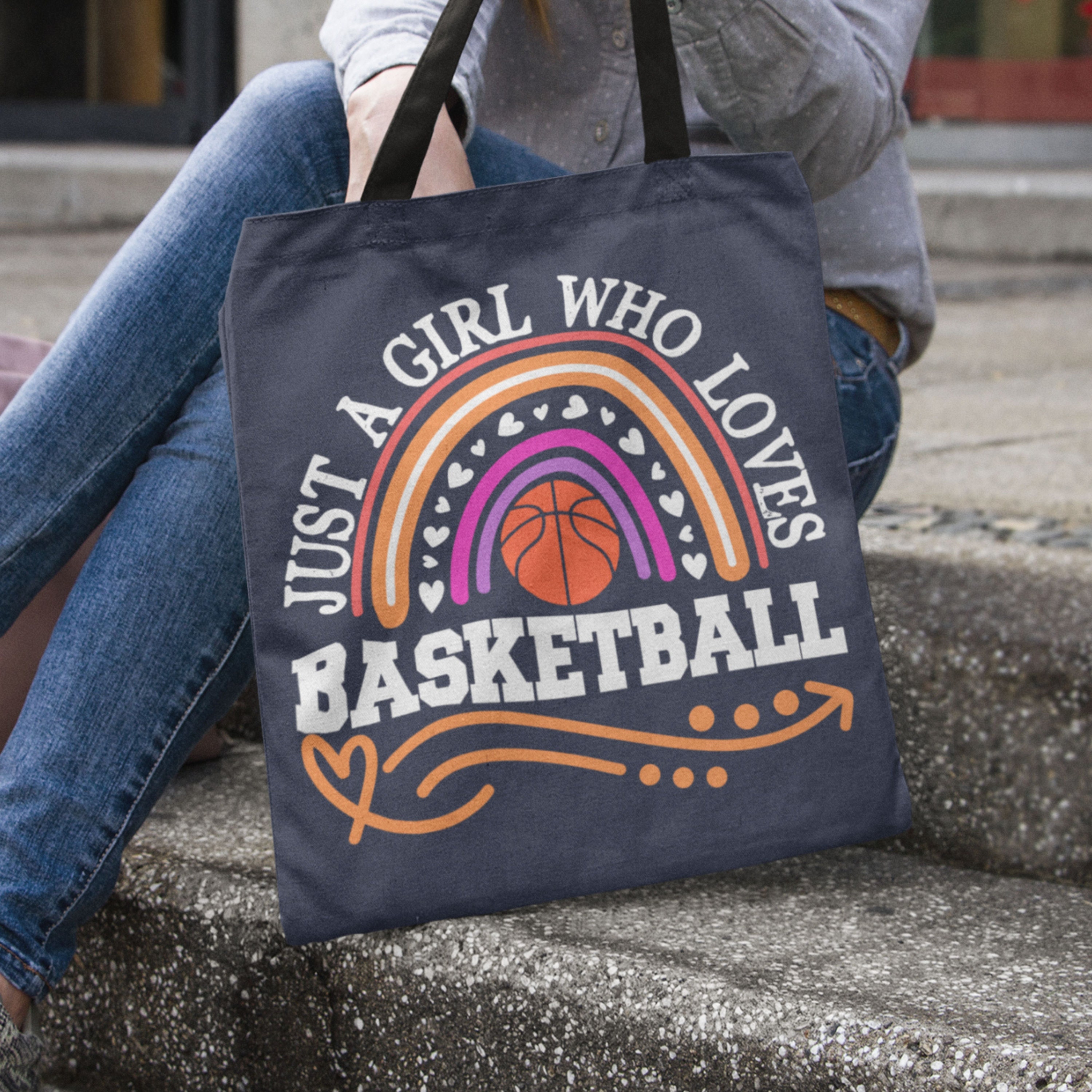 Personalized Basketball Tote Bag, Just A Girl Who Loves Basketball