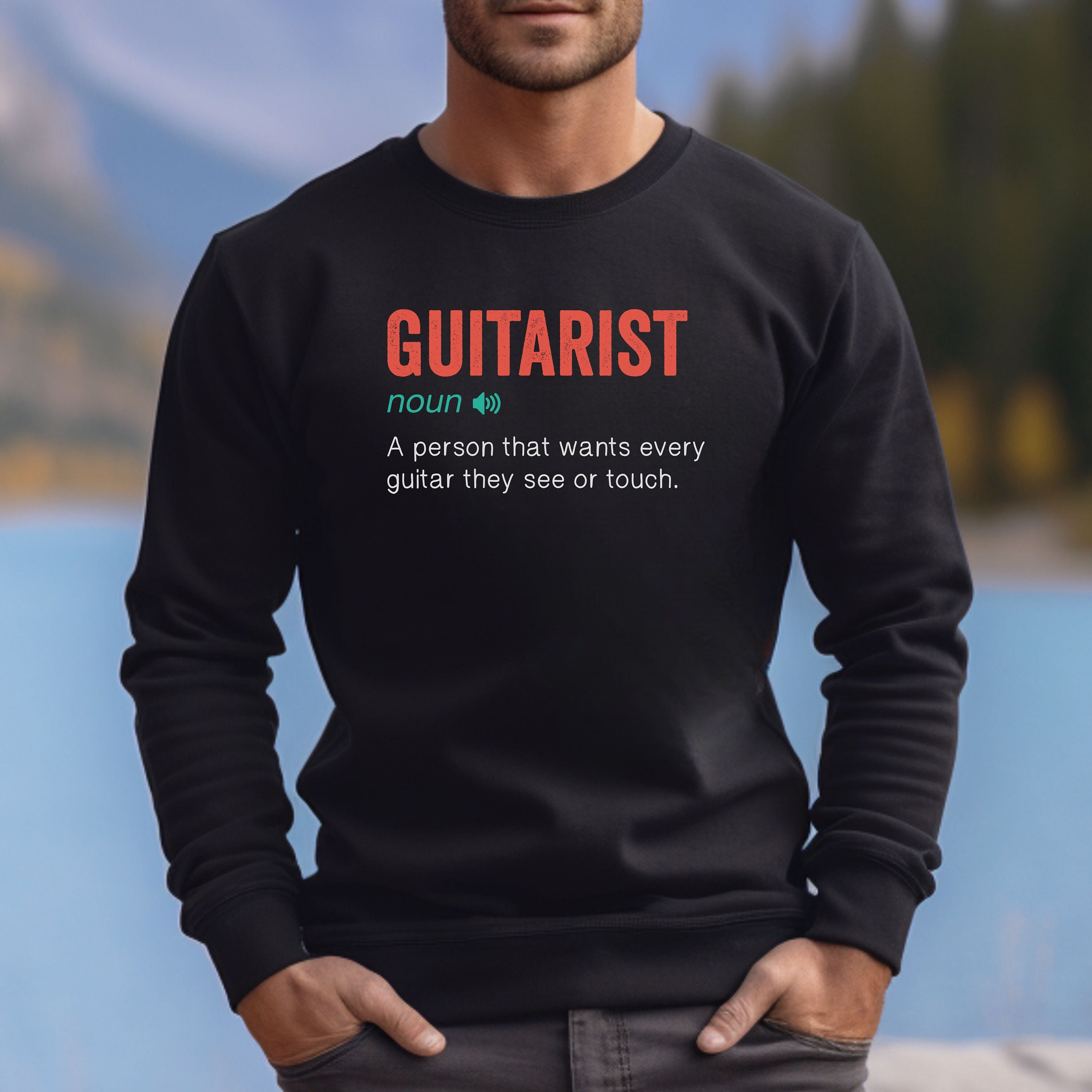 Guitarist sweatshirt, Guitar crewneck, Band sweatshirt, Guitarist Gift, Music lover gift, Funny Sayings sweatshirt