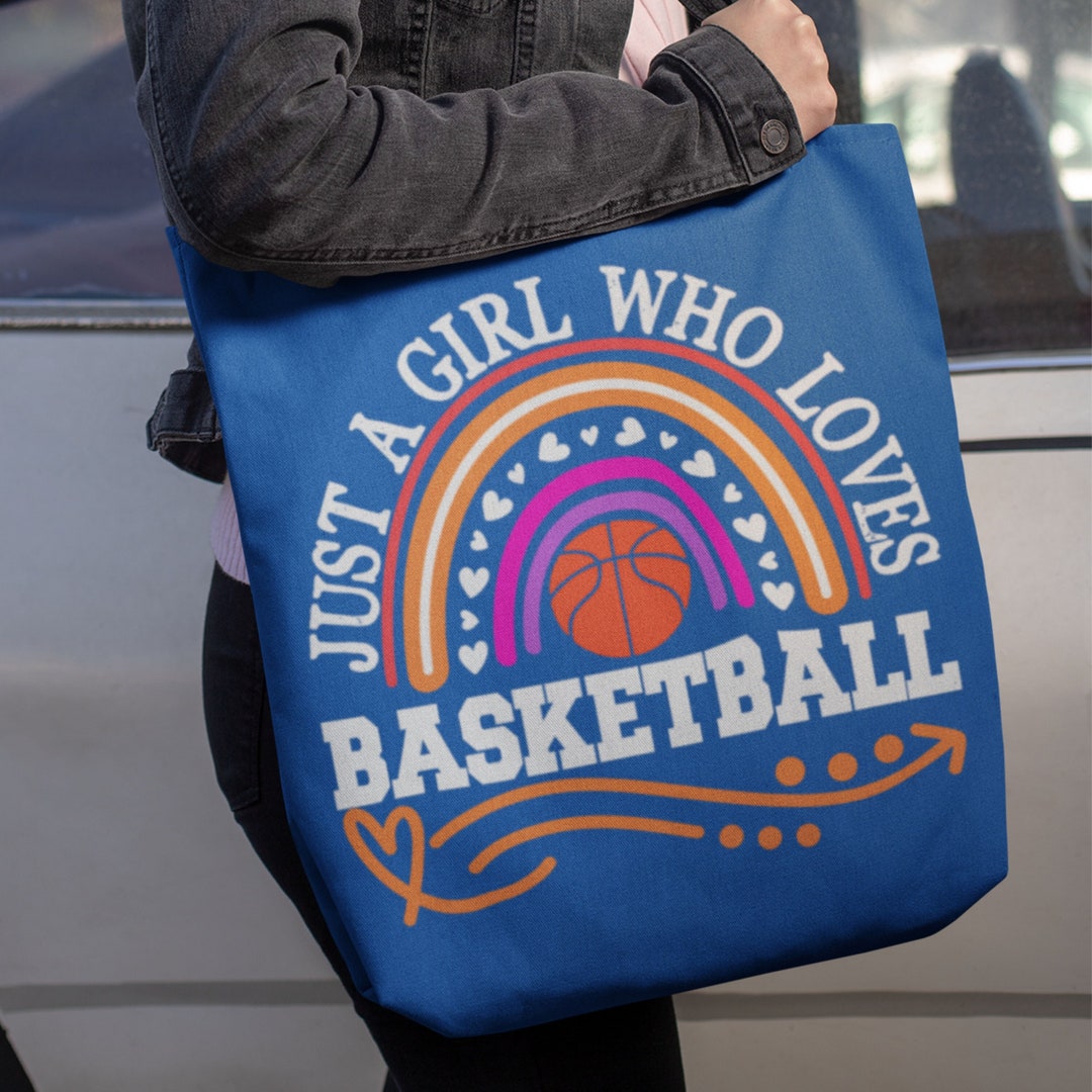 Personalized Basketball Tote Bag, Just A Girl Who Loves Basketball