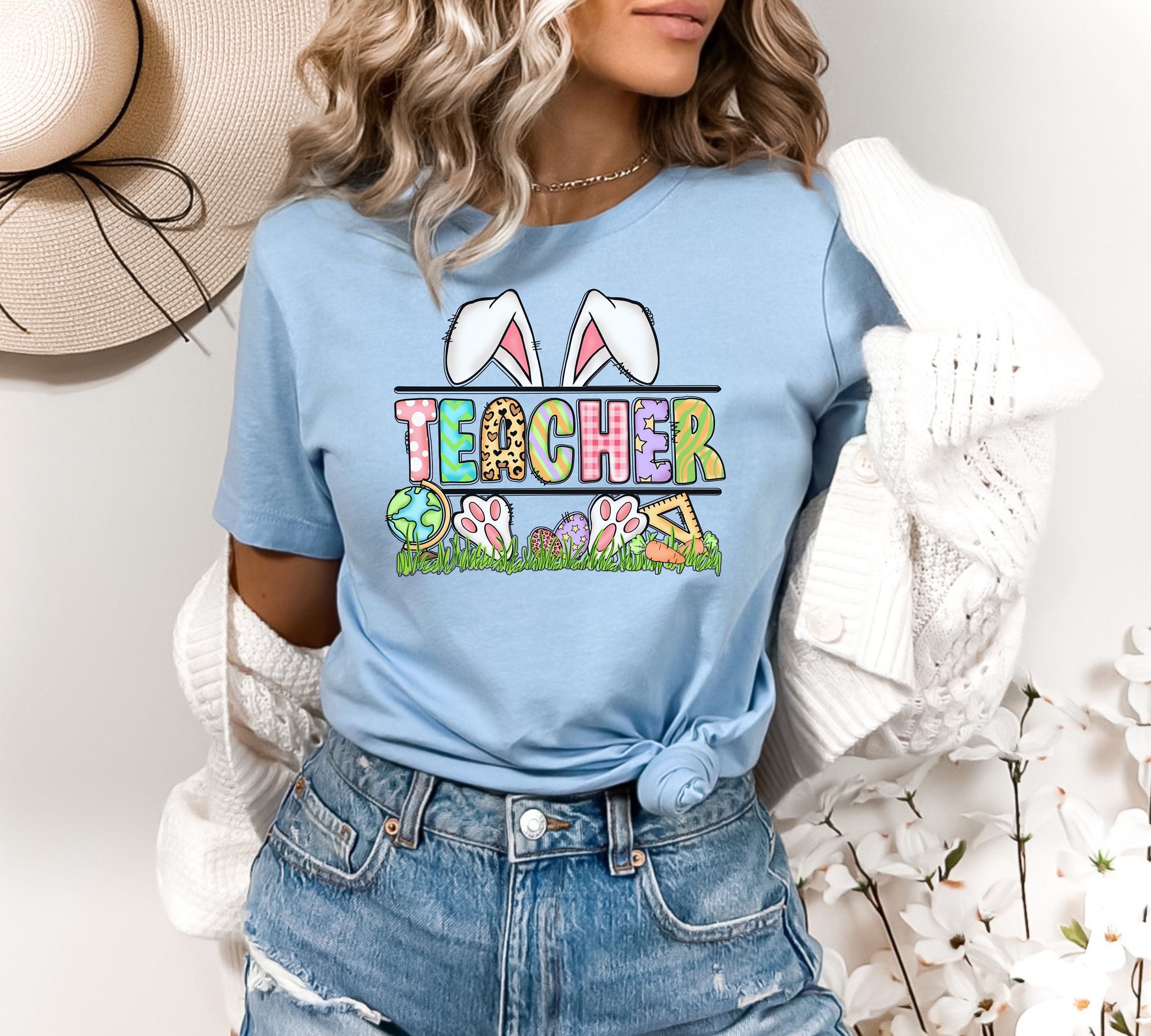 Easter Teacher tshirt, Teacher Easter t shirt, Teacher shirt, Teacher Bunny tee, Easter Teacher Gift, Easter Gift
