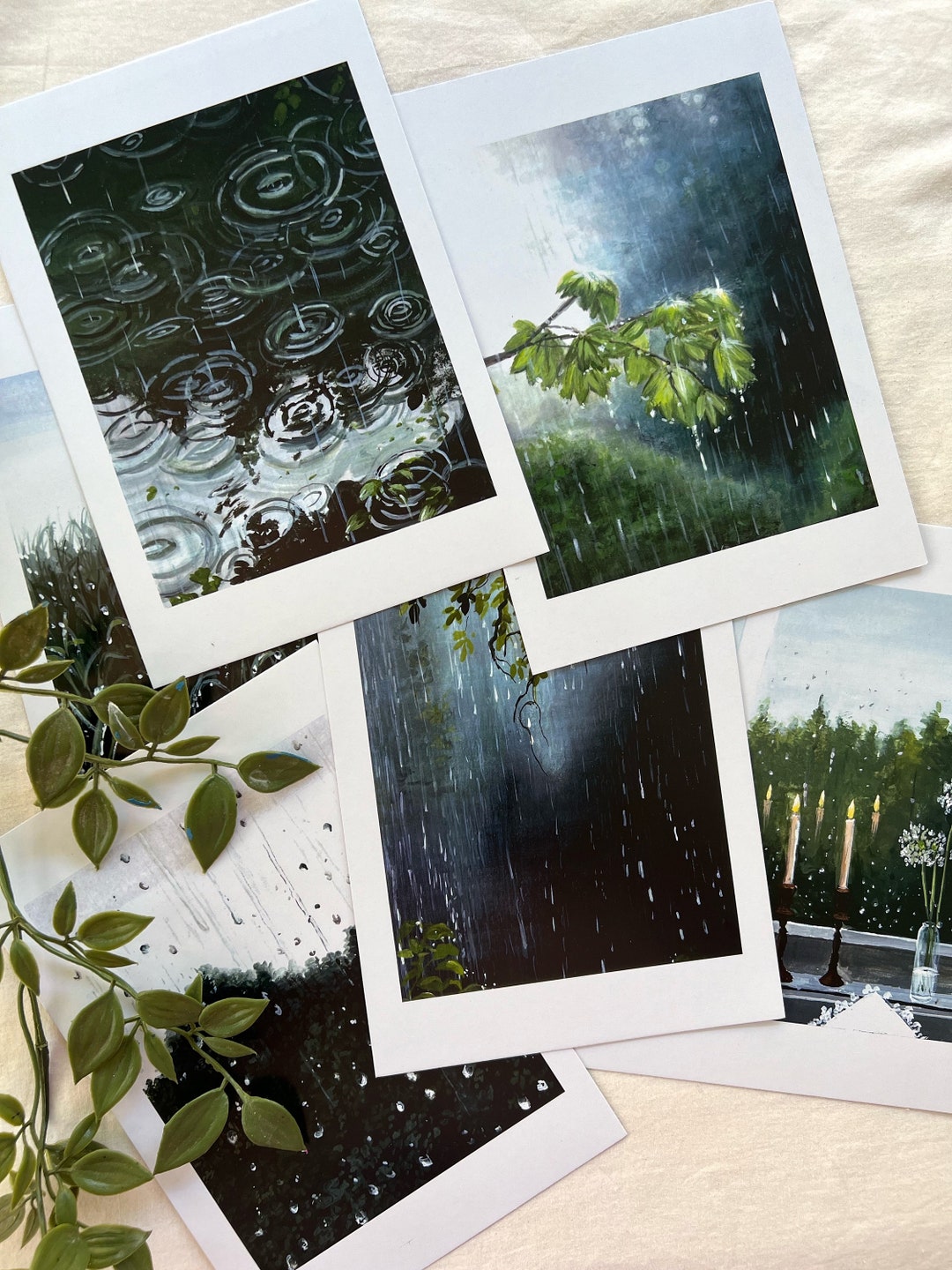 Pluviophile Series A5 Art Print Setart Print Setrain Art Printsa5