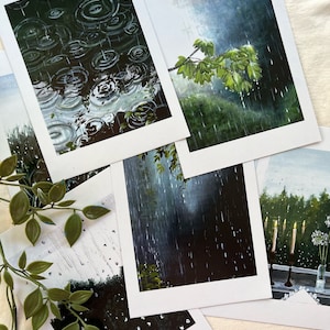 Pluviophile series A5 art print set-art print set-rain art prints-A5 art print set-artprints-fine art prints-artwork prints-artprints