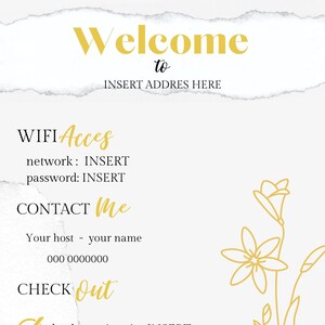 Airbnb welcome sign