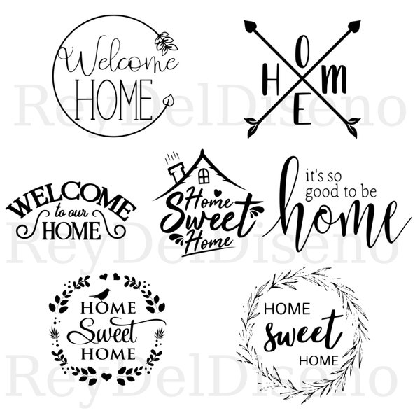 Home Sweet Home Svg, Home Decor Svg, Silhouette File, Home Sweet Home Wreath SVG, Home Cut File, Home Svg, Cut File, Instant