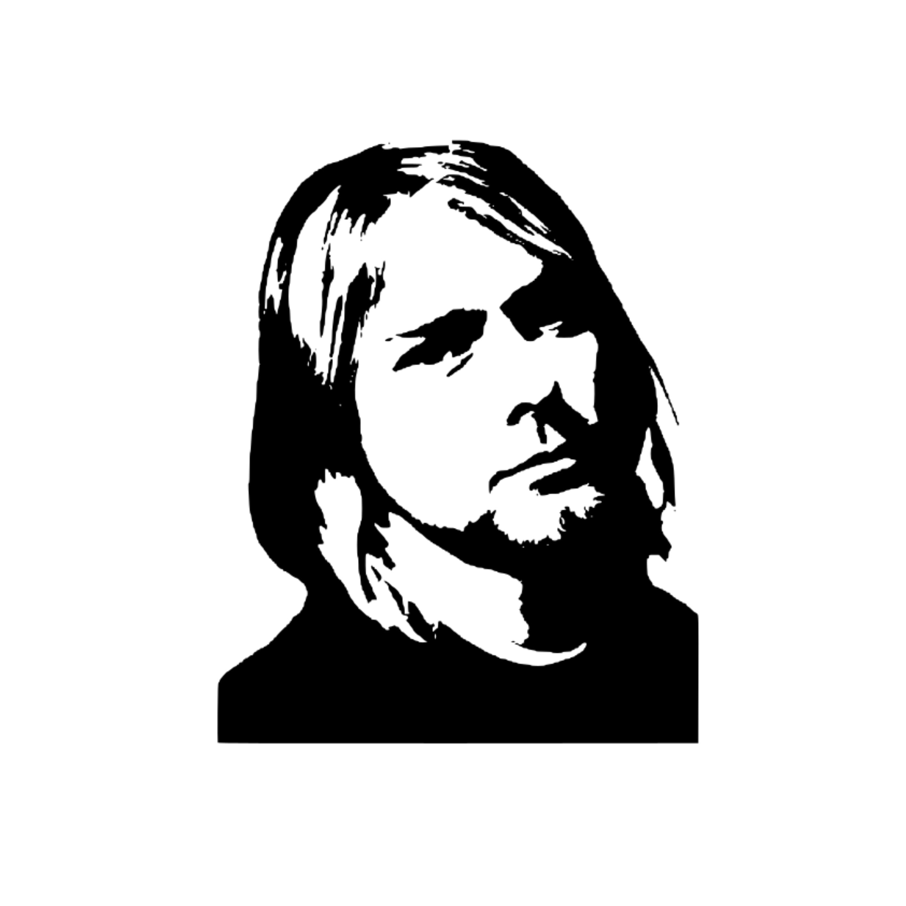 Silhouet Van Kurt Cobain Cobain Svg Nirvana Rock Band Clipart