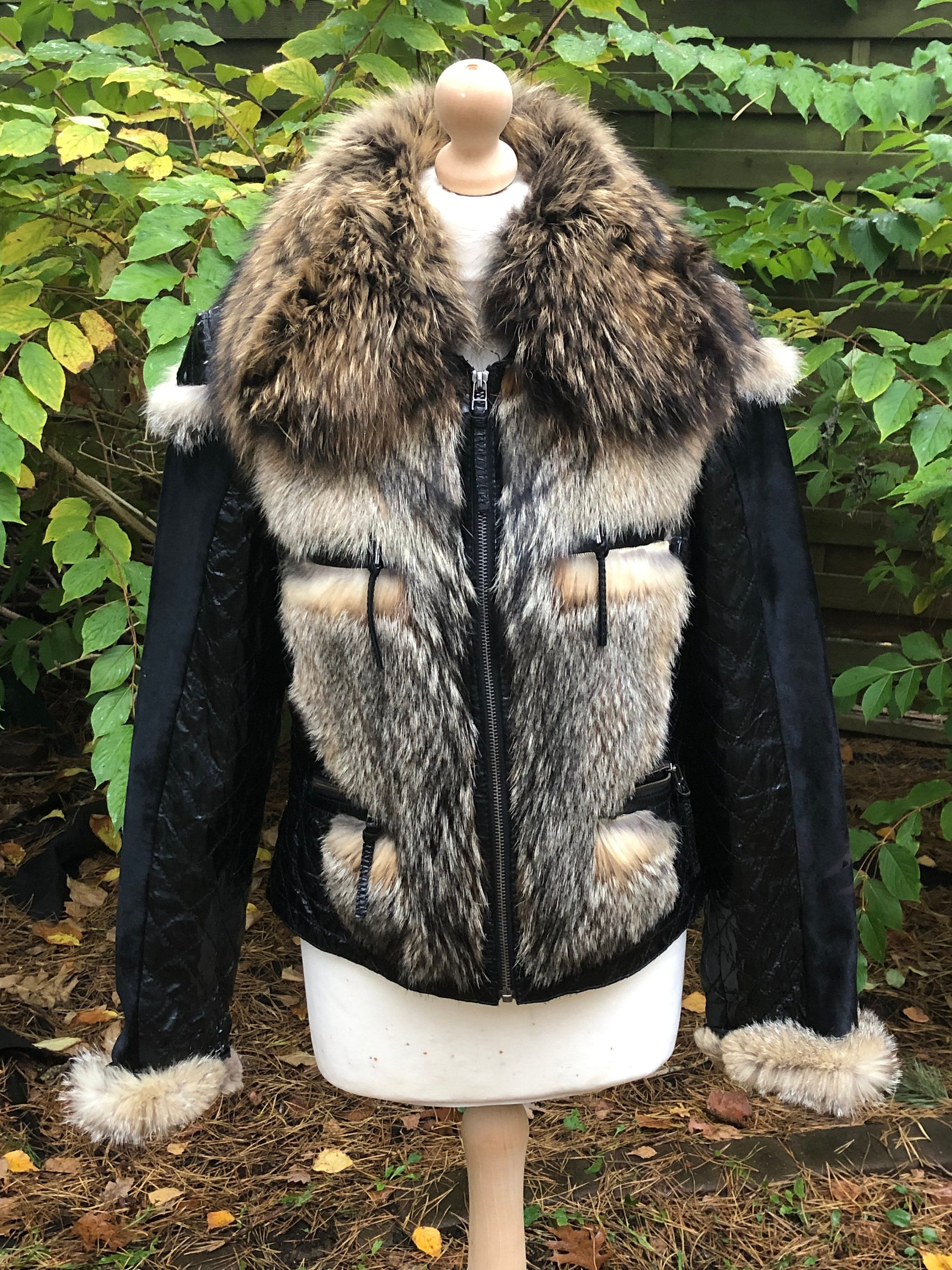 Raccoon fur discount parka coat