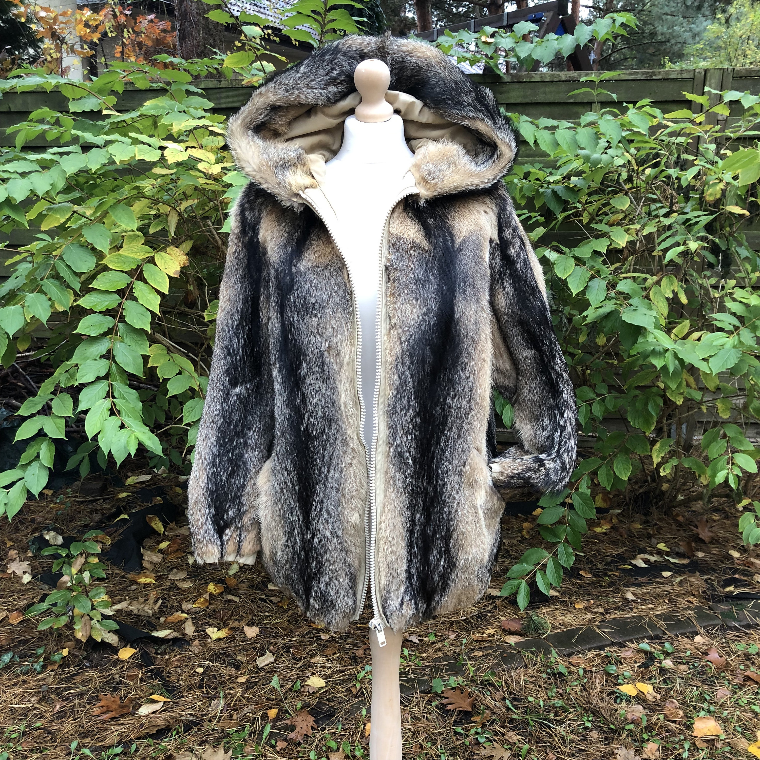 Mens full length cheap coyote fur coat
