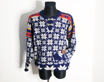 TRONDHEIM 97 - World Championship sweater  /traditional Norwegian sweater /  100% pure wool / handknit / handmade/ Vintage / Size: L