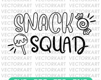 Snack Squad - SVG Instant Download SVG, Pdf, Eps, PNG digital download