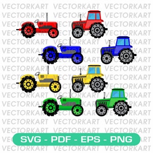 Tractors - SVG Instant Download SVG, Pdf, Eps, PNG digital download