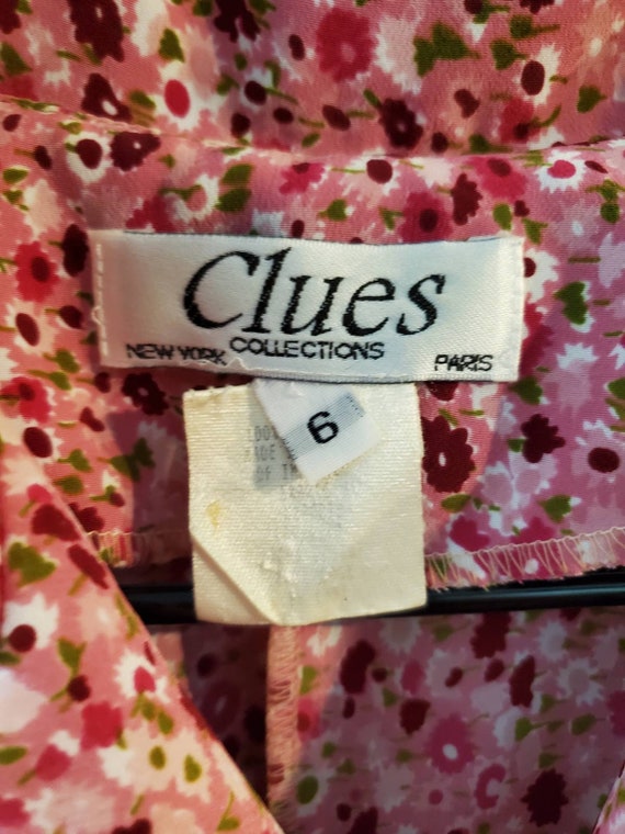 Vintage Clues Collection Floral Dress, Size 6 - image 4