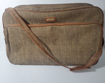 Pristine Vintage Samsonite Tweed Carryon Bag