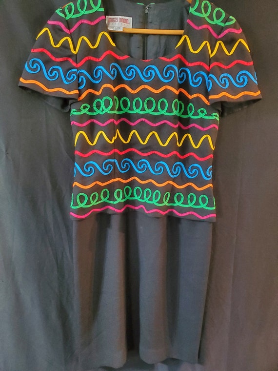 1980s/90s Fun And Colorful, Maggie London Dress