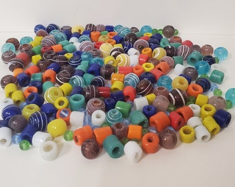 Glass Beads, Various Sizes and Colors