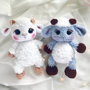 Hand Crocheted Lamb Plushie: Soft Bebe Sheep Doll, Nursery Decor