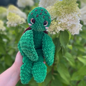 Turtle Turtyle sensory Snuggler, plush knotted lovey toy, baby comforter, cuddle buddy