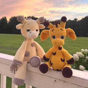 Cute baby Giraffe doll, stuffed wild safari animals, crochet plushies