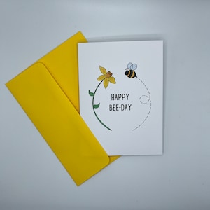 Bonne journée des abeilles | Carte d'anniversaire | Carte de vœux écologique faite à la main | Carte de vœux mignonne et drôle de Punny | Boutique Écrire sur