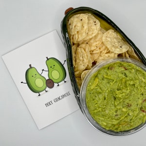 Saint Guacamole | Félicitations bébé carte | Carte de vœux écologique faite à la main | Carte de voeux drôle mignonne de chiot | Boutique Ecrire sur