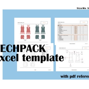 Fashion Tech Pack Excel Template - A4 and Letter Format
