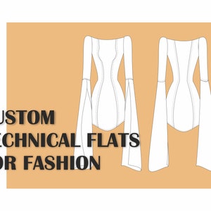 Custom Fashion Vector Technical Flats, Drawings, Cads for Clothes - Made to Order