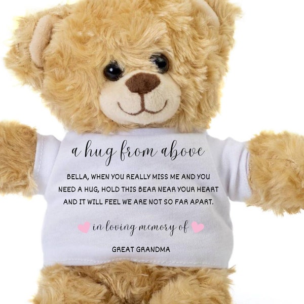 Great Grandma Gift, Memory Bear, Condolence Gift, Grandma Passing Gift, Loss of Grandmother, Memorial Bear for Child, Loss of Grandma