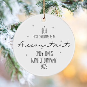Accountant Ornament, Accountant Gift, Gifts Accountant Christmas Ornament, Personalized Custom Tax Accountant Xmas Ornament