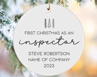 Inspector Gift, Inspector Ornament, Inspector Xmas Christmas Ornaments, Personalized Custom Inspector 2-Sided Ceramic Ornament