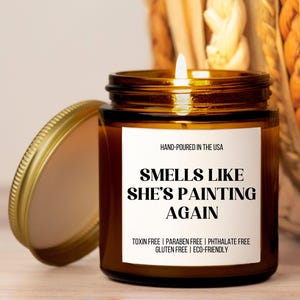 Watercolor Painter Gifts, Gift for Aspiring Artist, Painter Candle, Gift for Artist Friend, Gift for Women, Custom Soy Candle