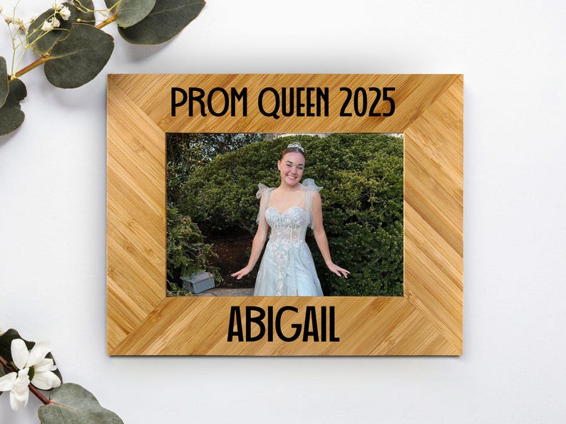 Prom Frame Prom Queen Picture Frame, Personalized 5x7 Photo Frame, Custom Prom ...