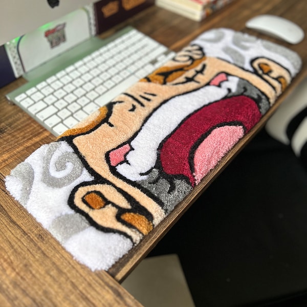 Luffy Gear 5 inspired keyboard rug