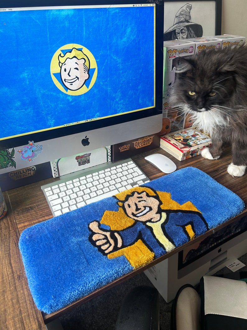 Fallout Vault Boy Inspired Keyboard Rug - Etsy