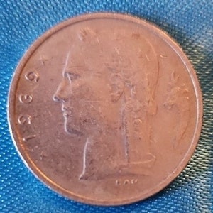 1969 Belgian Belgie coin