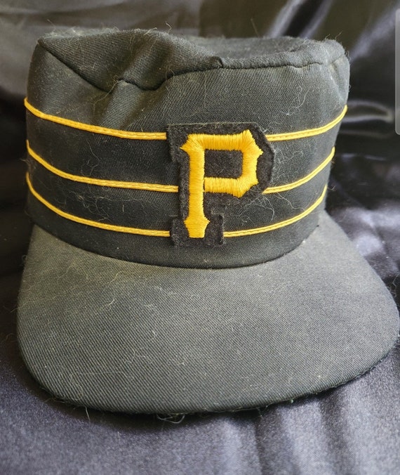 Vintage Pirates Black and  yellow Stovepipe Cap - image 1