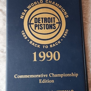 Rara edição comemorativa do campeonato de 1990 NBA Detroit Pistons