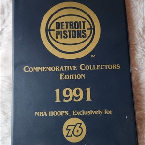 Edição comemorativa de colecionador rara de 1991 Detroit Pistons