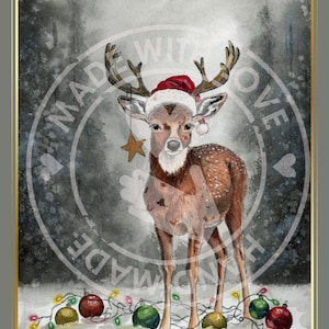 Holiday Cards, Christmas Cards, Customizable Greeting Card, Customizable Holiday Card, Animal Art Cards, Unique Christmas Cards
