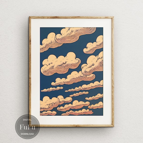 Clouds, Nature, Sky, Wallart, Digital Download, Print, Poster