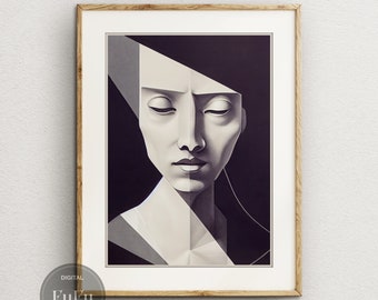 Portrait, Modern Art, Illustration, Elegant, Digital Art, Download, Poster