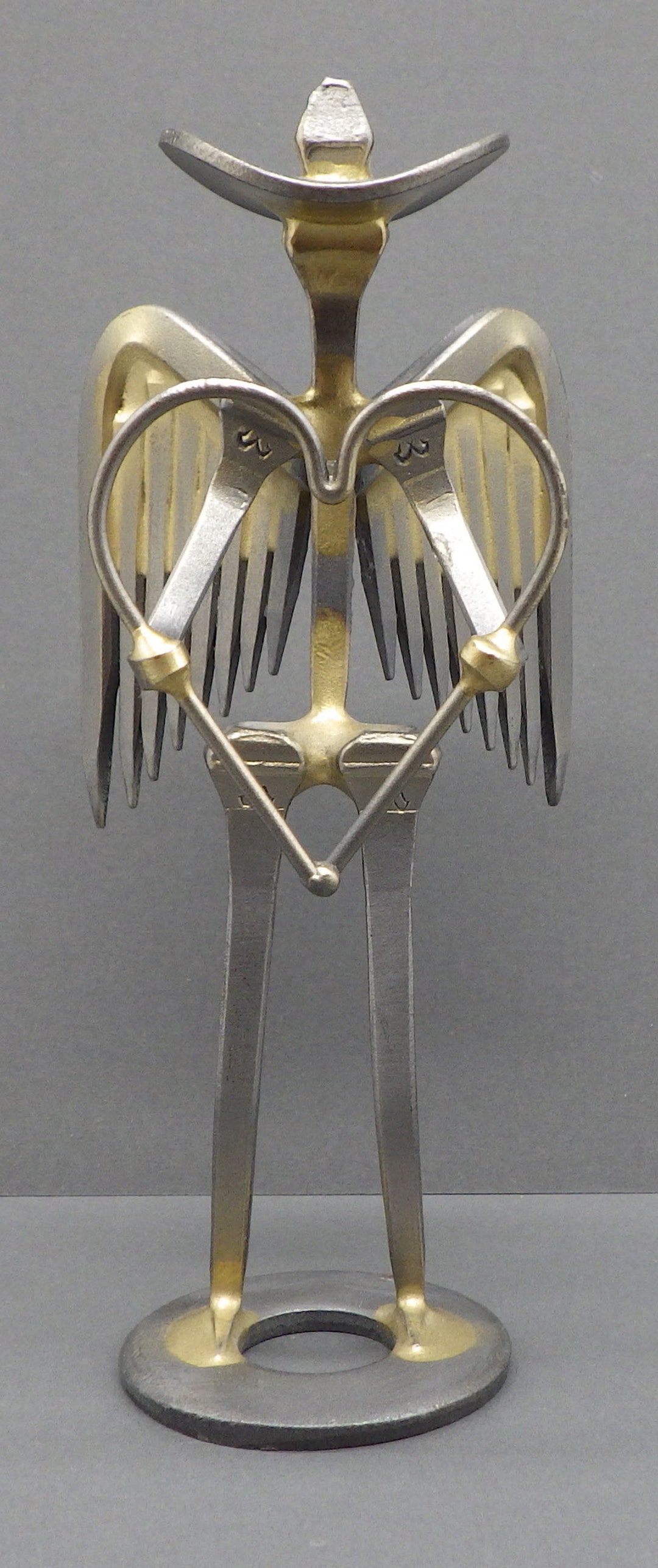 Vintage Horseshoe Nail Metal Art Sculpture Cowboy Angel Etsy