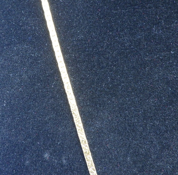 MONET Gold Tone Textured Herringbone Necklace 19 … - image 2
