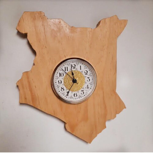 Kenyan Natural Wood Wall Clock Etsy