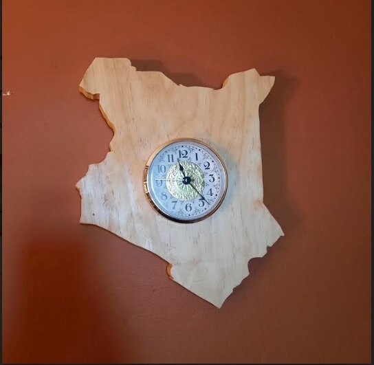 Kenyan Natural Wood Wall Clock Etsy