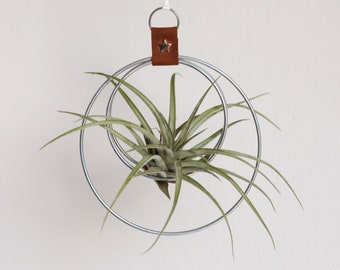 Air Plant Hanger, Minimalist Circular Air Plant Holder, Hoop hanger, Hanging Planter, Gift for Plant Lover, Display for Airplant