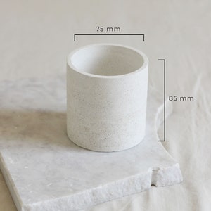 Concrete Indoor Planter for Plants up to 7 cm, With or Without drainage, Scandi decor Planter for Plant Lover, Cachepot image 4